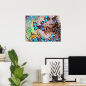 BLAUWE VLINDER POSTER (Thuiskantoor)