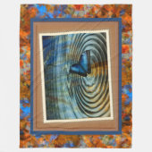 Blauwe vlinder ripple fotografie afdrukken fleece deken (Voorkant)