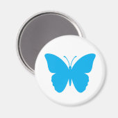 Blauwe Vlinder Rond Magneet (Voorkant / Achterkant)