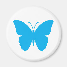 Blauwe Vlinder Rond Magneet