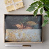 Blauwe Vlinder Roze Bloemen Schilderij Decoupage Tissuepapier (Geschenk)