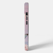 Blauwe vlinder, roze roos motivatie telefoonhoesje Case-Mate iPhone case (Achterkant / Links)