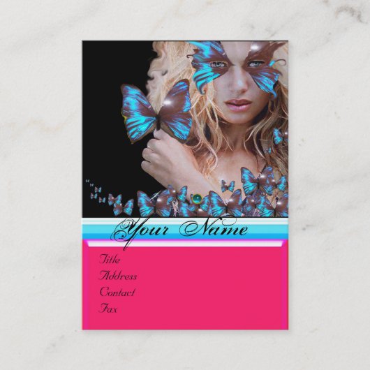 BLAUWE VLINDER SCHOONHEIDSSALON, MAKE-UP ARTIST mo Visitekaartje (Voorkant)