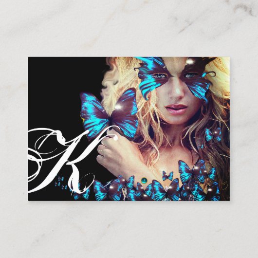 BLAUWE VLINDER SCHOONHEIDSSALON, MAKE-UP ARTIST mo Visitekaartje (Achterkant)