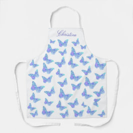 blauwe vlinder schort