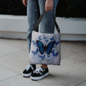 Blauwe vlinder - Schoudertas Crossbody Tas