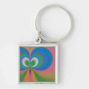 Blauwe vlinder sleutelhanger
