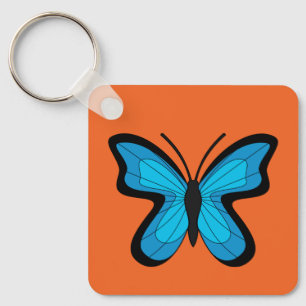 Blauwe Vlinder Sleutelhanger