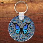 blauwe vlinder sleutelhanger (Voorkant)