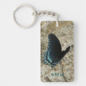 Blauwe vlinder sleutelhanger (Voorkant)