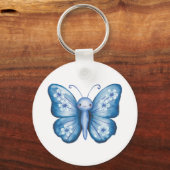 Blauwe vlinder sleutelhanger (Achterkant)