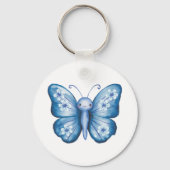 Blauwe vlinder sleutelhanger (Achterkant)