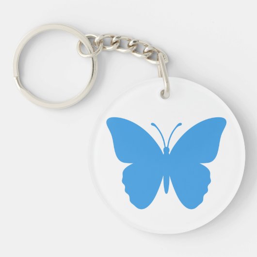Blauwe Vlinder Sleutelhanger (Voorkant)