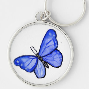 Blauwe vlinder Sleutelhangers