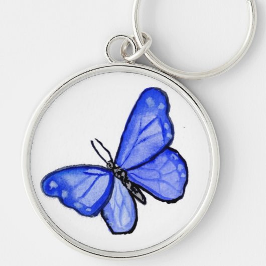 Blauwe vlinder Sleutelhangers (Voorkant)