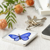 Blauwe vlinder Sleutelhangers (Zijkant)