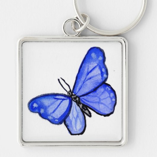 Blauwe vlinder Sleutelhangers (Voorkant)