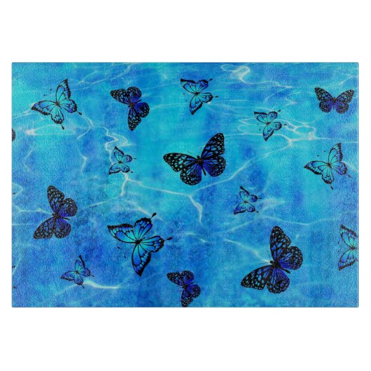 Blauwe vlinder snijplank (Voorkant)