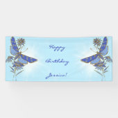 Blauwe Vlinder Spandoek (Horizontaal)