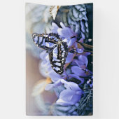 Blauwe vlinder spandoek (Verticaal)