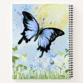 Blauwe Vlinder Spiraal Notebook Notitieboek (Achterkant)