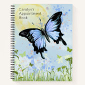 Blauwe Vlinder Spiraal Notebook Notitieboek (Voorkant)