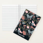 Blauwe vlinder spiraal notitieboek | Schattige tij (Binnen)