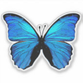Blauwe vlinder sticker (Voorkant)