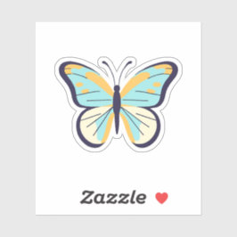  blauwe vlinder sticker