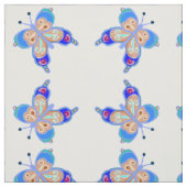 Blauwe vlinder stof (Swatch)