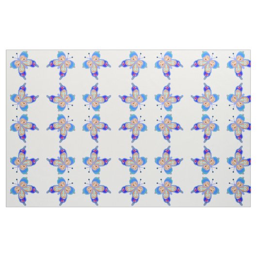 Blauwe vlinder stof (Fat Quarter)