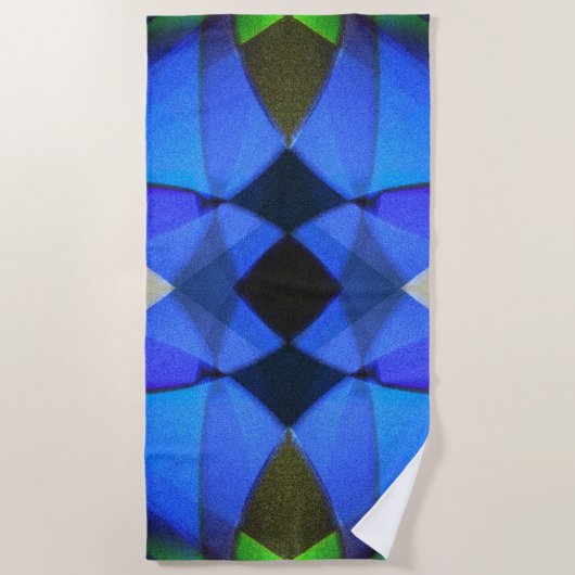 Blauwe vlinder strandlaken (Voorkant)