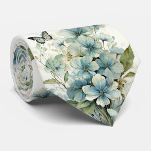 Blauwe vlinder stropdas