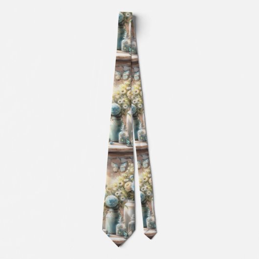 Blauwe vlinder stropdas (Voorkant)