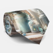 Blauwe vlinder stropdas (Opgerold)