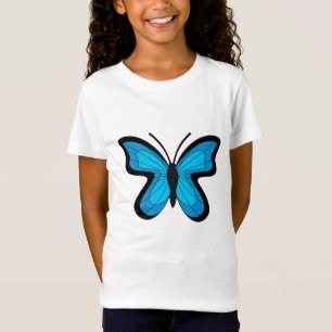 Blauwe vlinder t-shirt
