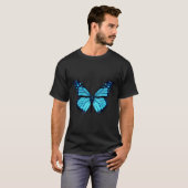 Blauwe vlinder - t-shirt (Voorkant volledig)