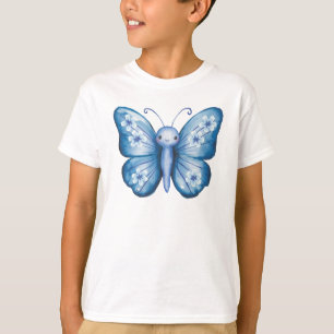 Blauwe vlinder t-shirt