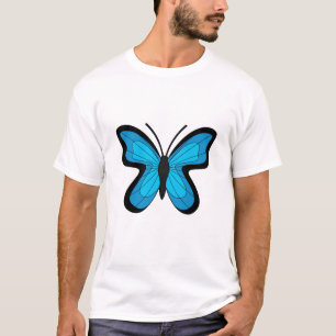 Blauwe vlinder t-shirt