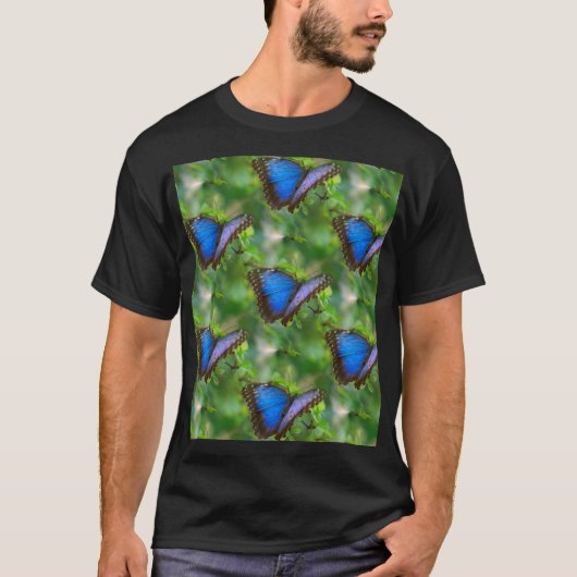 Blauwe vlinder t-shirt (Voorkant)