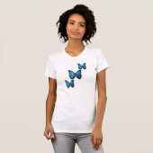 blauwe vlinder t-shirt (Voorkant volledig)