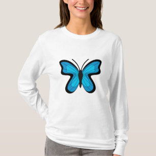 Blauwe vlinder t-shirt