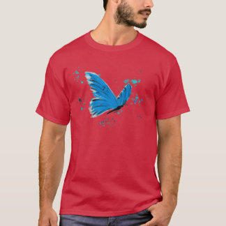 Blauwe vlinder t-shirt