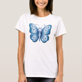 Blauwe vlinder t-shirt