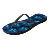 Blauwe vlinder teenslippers (Schuin)
