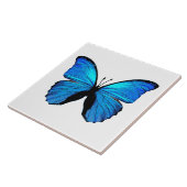 Blauwe vlinder tegeltje (Zijkant)