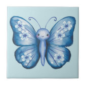 Blauwe vlinder tegeltje (Voorkant)