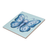Blauwe vlinder tegeltje (Zijkant)
