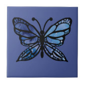 Blauwe vlinder tegeltje (Voorkant)