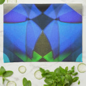 Blauwe vlinder theedoek (Gevouwen)